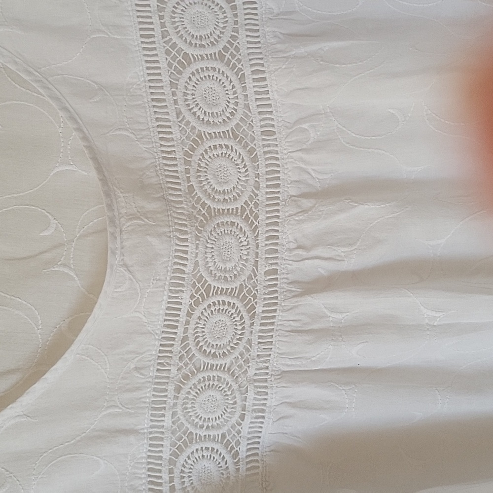 Westport White Crochet-Trim Peasant Top - Picture 5 of 12